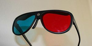Aviator style plastic 3D glasses
