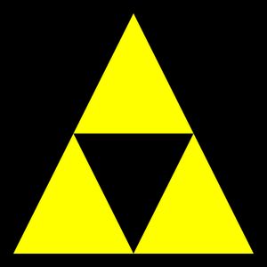 The triangle logo from the Legend of Zelda
