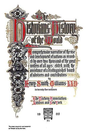 The Historians' History of the World - Title Page
